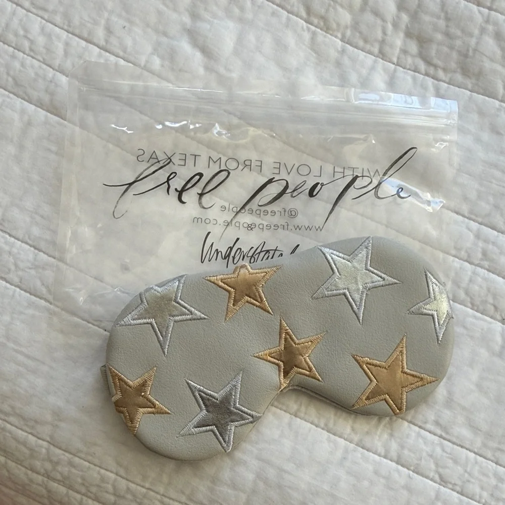 Understated Leather &Free People Star Eye Mask NWOT